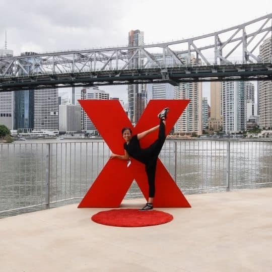 MoveMedics-Selina-Doing-Standing-Split-at-TEDx-Brisbane